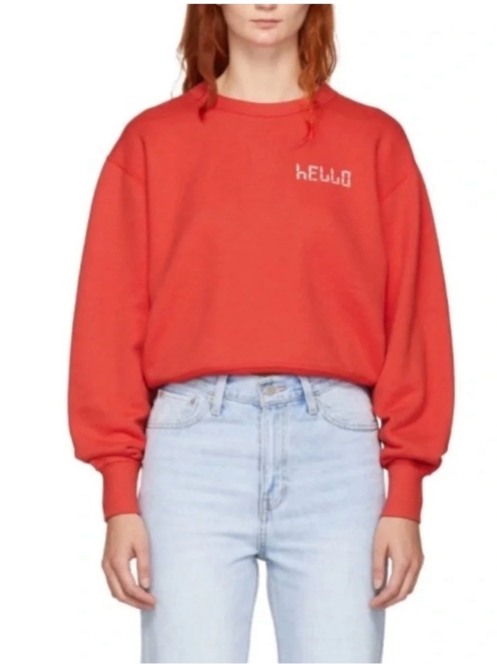Rag & Bone "Hello" Terry Sweatshirt in Candy Apple